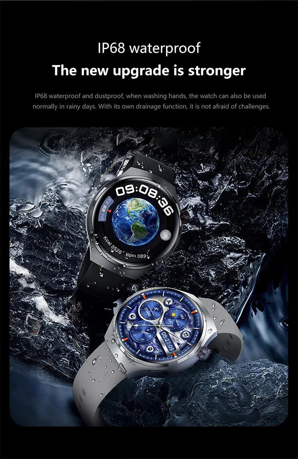 Galaxy S20–S27 & Note20 Smartwatch – Full Touch, Bluetooth Call & Heart Rate for Men & Women