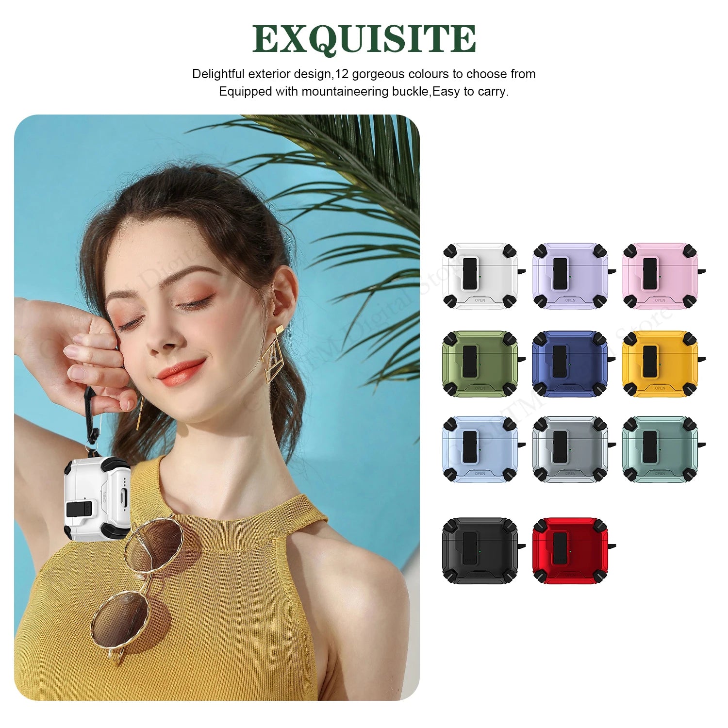Magnetic AirPods Case with Stand – Anti-Fall & Stylish Design