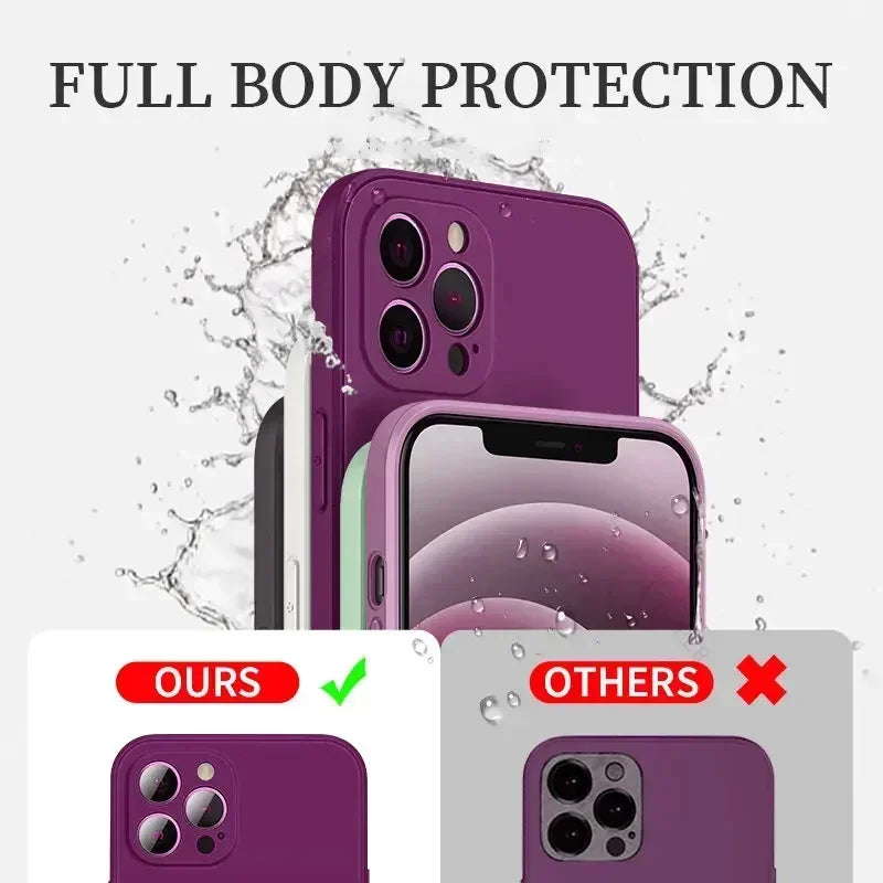 Shockproof Silicone Case – Drop & Collision Protection for iPhone 11–17