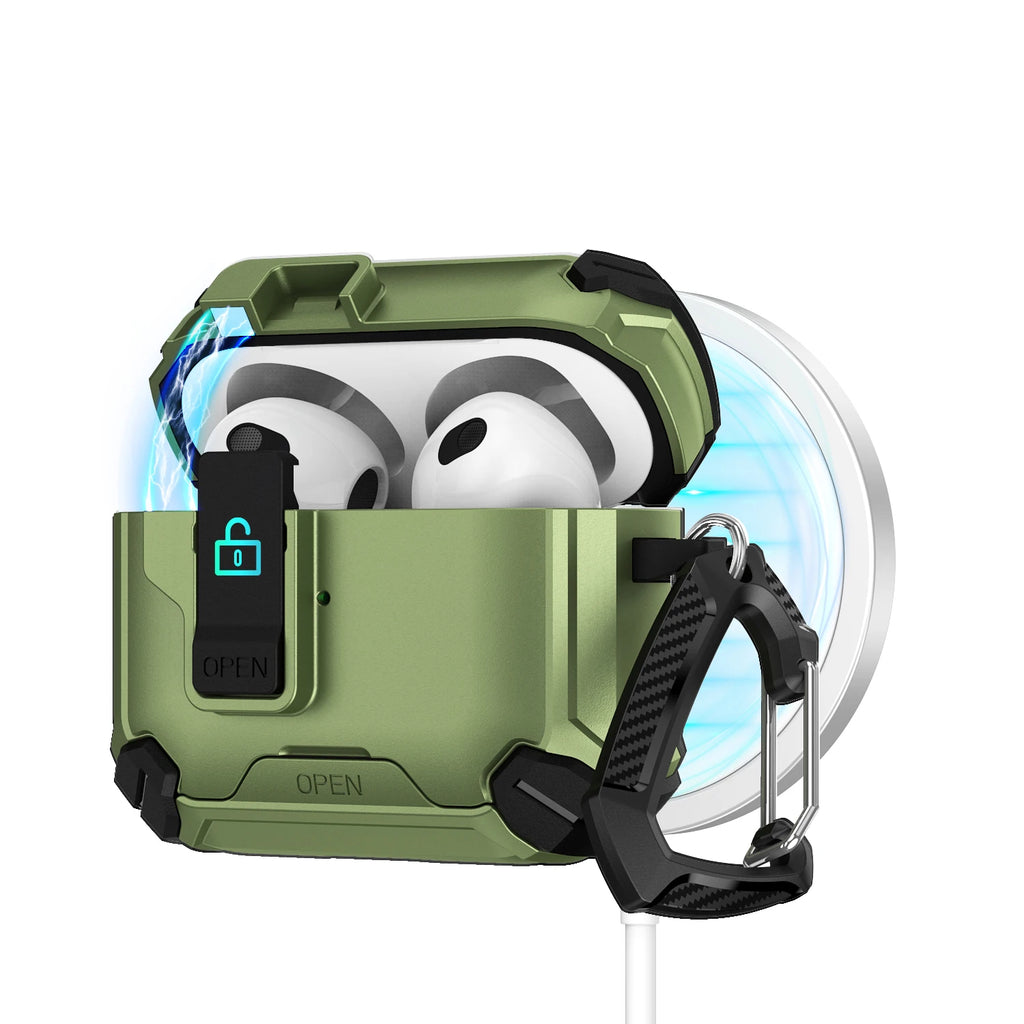 Magnetic AirPods Case with Stand – Anti-Fall & Stylish Design