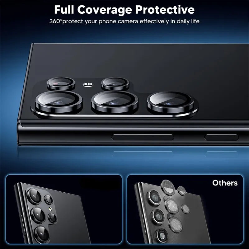 Metal Camera Lens Cover for Samsung S23–S25 Series – HD Clear Protection