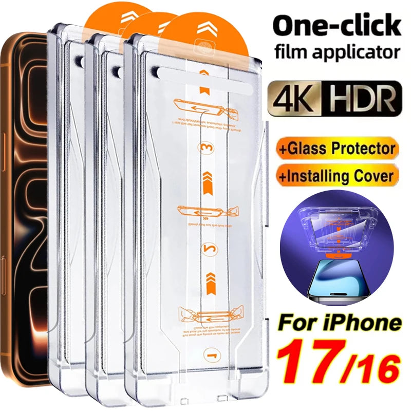 HD Tempered Glass for iPhone 16 & 17 Series – 9H Hardness