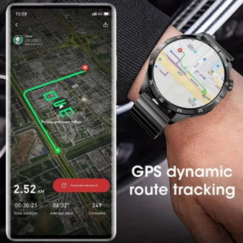 Galaxy S20–S27 & Note20 Smartwatch – Full Touch, Bluetooth Call & Heart Rate for Men & Women