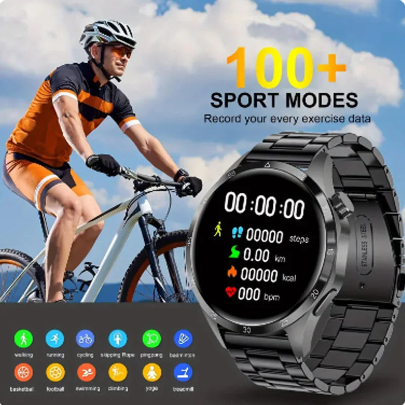 Galaxy S20–S27 & Note20 Smartwatch – Full Touch, Bluetooth Call & Heart Rate for Men & Women