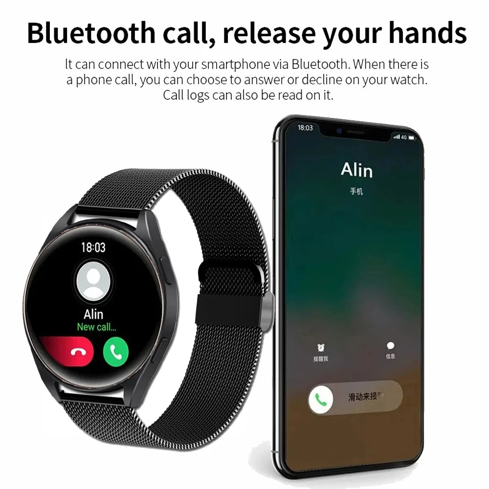KESHUYOU Smartwatch 6 – Bluetooth Call, Health & Fitness Tracker for Men & Women