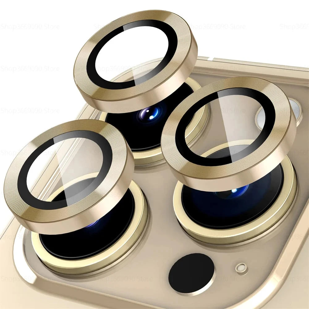 Metal Ring Camera Lens Protector – Full Coverage for iPhone 14–17 Pro/Pro Max (2–3 PCS)