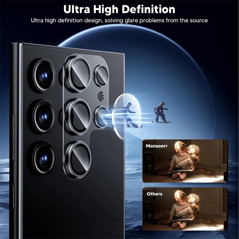 Metal Camera Lens Cover for Samsung S23–S25 Series – HD Clear Protection