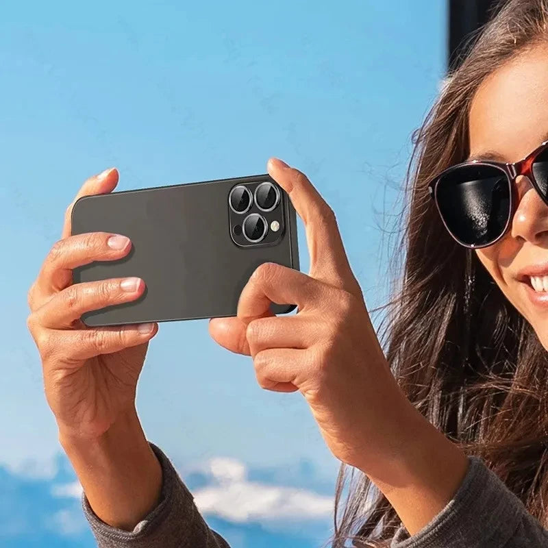 Metal Ring Camera Lens Protector – Full Coverage for iPhone 14–17 Pro/Pro Max (2–3 PCS)