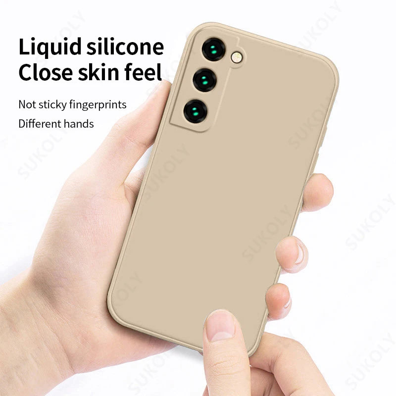 Matte Silicone Case – Slim Shockproof Protection for Samsung Galaxy S21–S25 Ultra