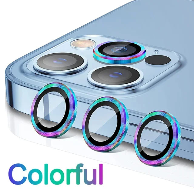 Metal Ring Camera Lens Protector – Full Coverage for iPhone 14–17 Pro/Pro Max (2–3 PCS)