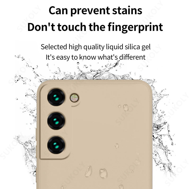 Matte Silicone Case – Slim Shockproof Protection for Samsung Galaxy S21–S25 Ultra