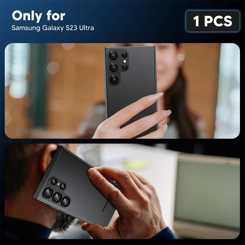 Metal Camera Lens Cover for Samsung S23–S25 Series – HD Clear Protection