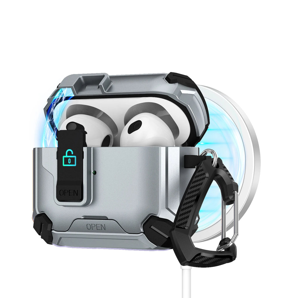 Magnetic AirPods Case with Stand – Anti-Fall & Stylish Design