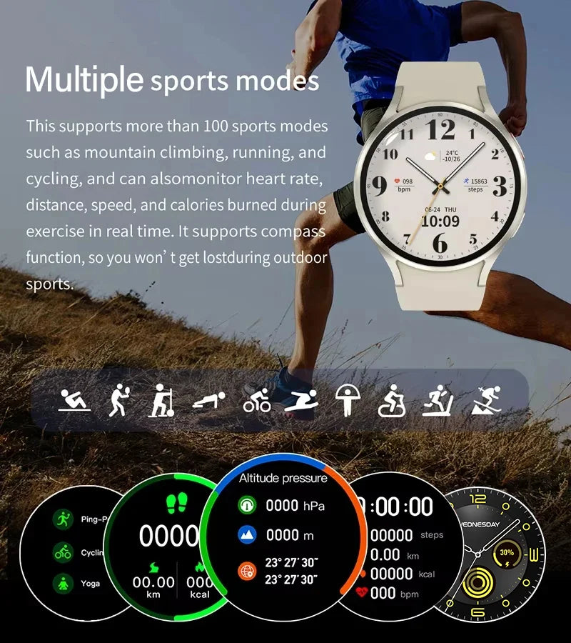 KESHUYOU Smartwatch 6 – Bluetooth Call, Health & Fitness Tracker for Men & Women